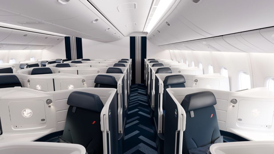 Air France's new Boeing 777 business class suites.