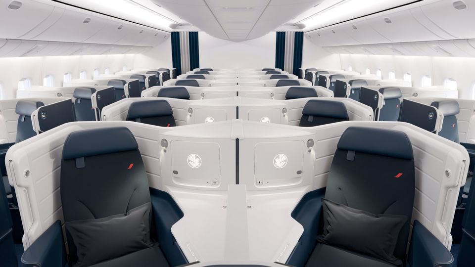 Air France's new Boeing 777 business class suites.