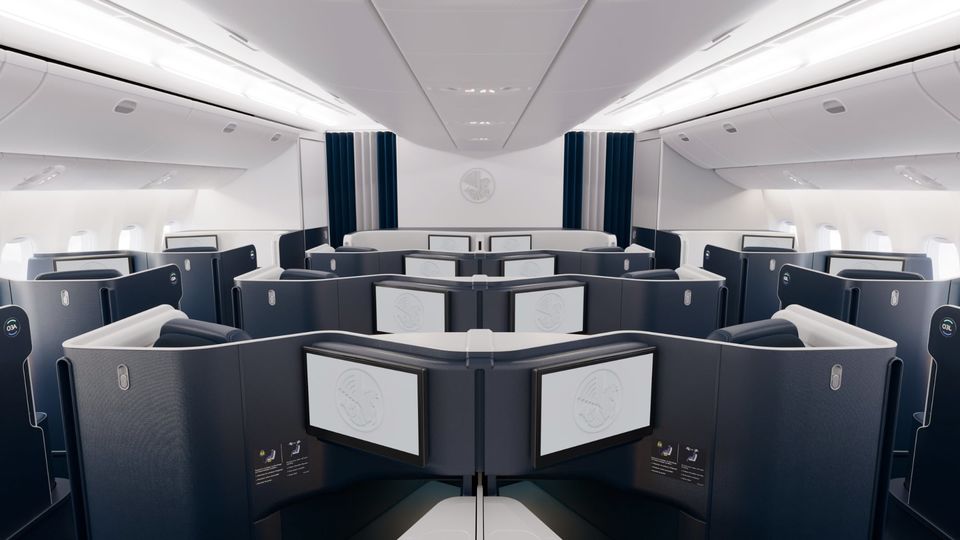 Air France's new Boeing 777 business class suites.