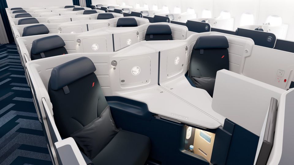 Air France's new Boeing 777 business class suites.