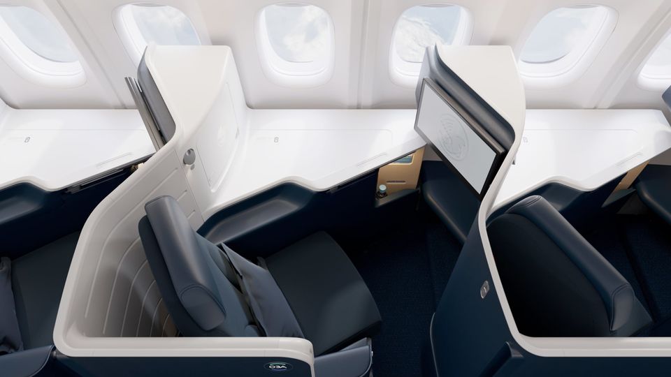 Air France's new Boeing 777 business class suites.