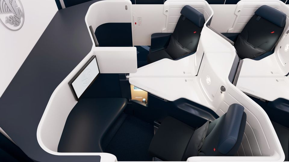 Air France's new Boeing 777 business class suites.