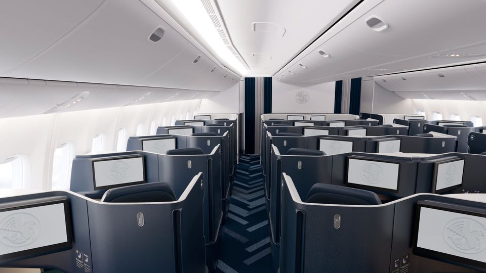 Air France's new Boeing 777 business class suites.