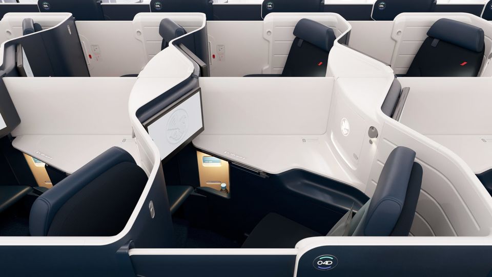 Air France's new Boeing 777 business class suites.