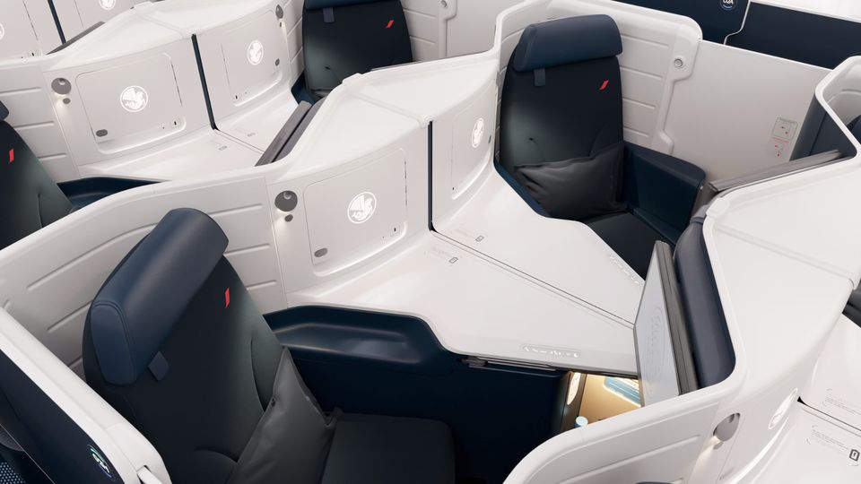 Air France's new Boeing 777 business class suites.