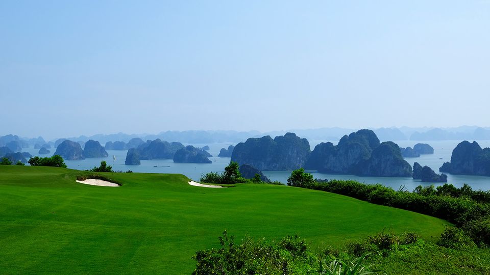 The view from the 12th hole at FLC Halong Bay Golf Club is truly spectacular.