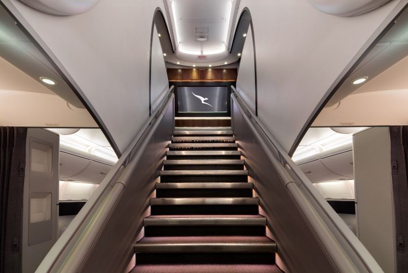 Suite 2F is located directly below the A380's staircase.