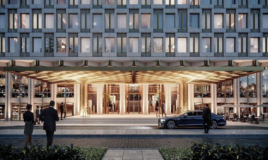 A rendering of the forthcoming Chancery Rosewood hotel.