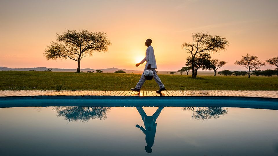 Slip into a sensational view at Singita Sabora Tented Camp.