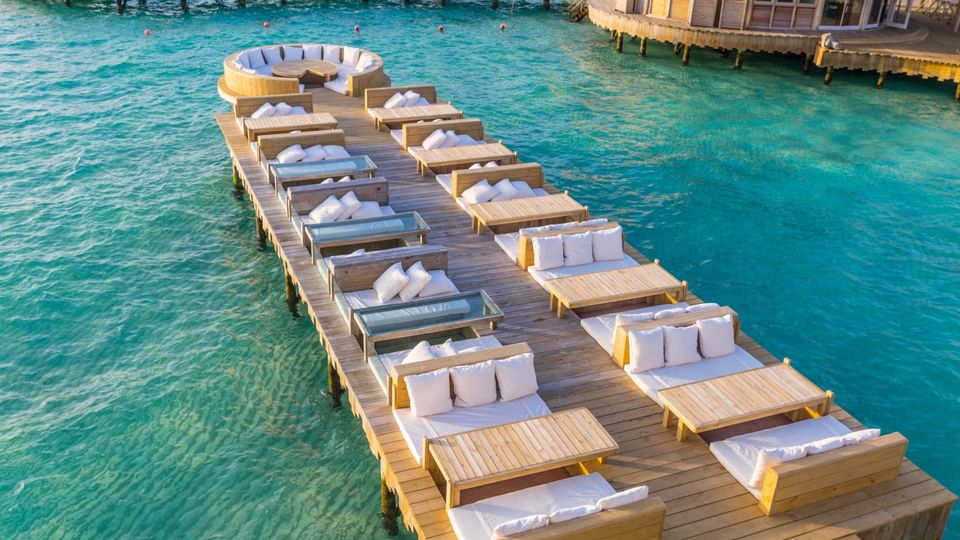 The open air restaurant creates a delightful dining atmosphere.