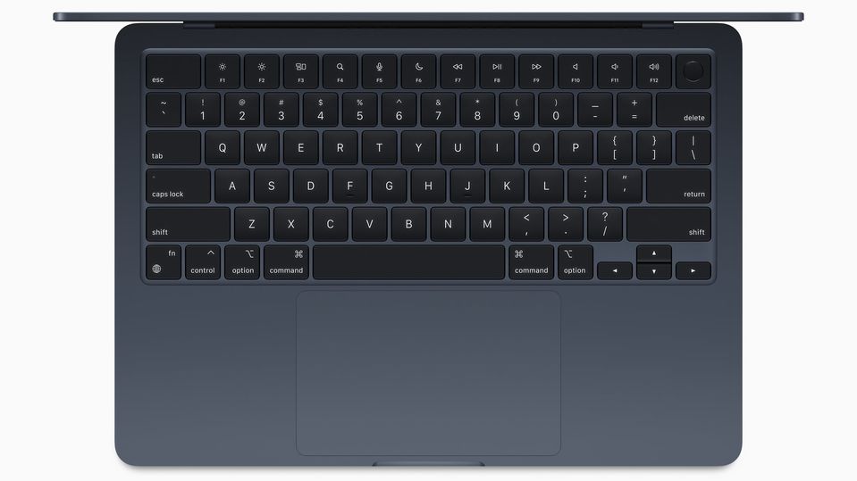 The new MacBook Air comes in new colours, including this deep Midnight blue.