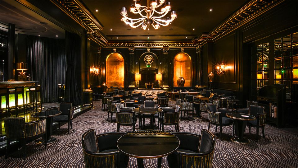 The dramatic Beaufort Bar is not what you'd expect in a hotel of this vintage.