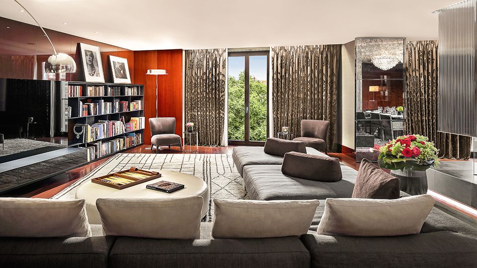 One of seven beautifully-styled Bulgari Suites.