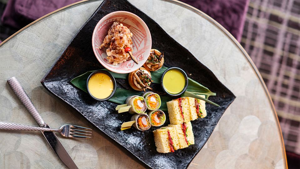 High tea is a little different at the Nobu Hotel.