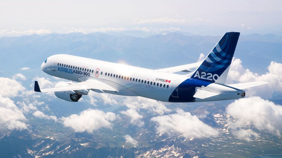 The Airbus A220-300 has an astounding range, almost double that of the Boeing 717 it will replace.