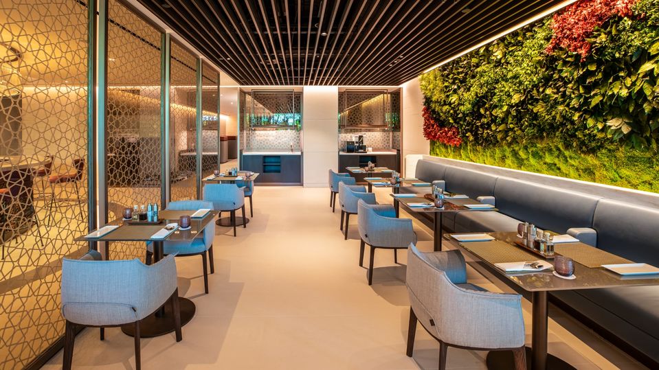 Qatar Airways' Singapore Premium Lounge.