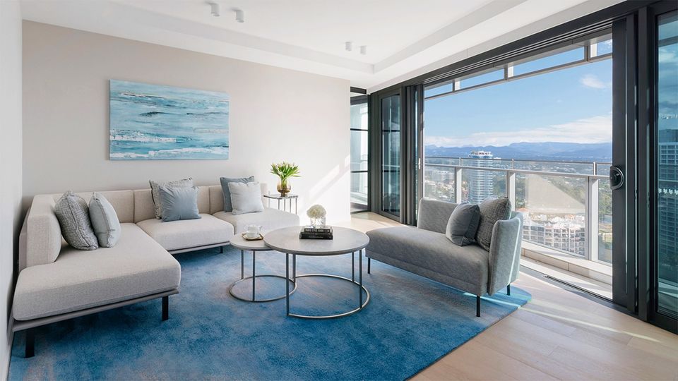 The Four Bedroom Ocean Penthouse commands stunning views of the hinterland and surf.