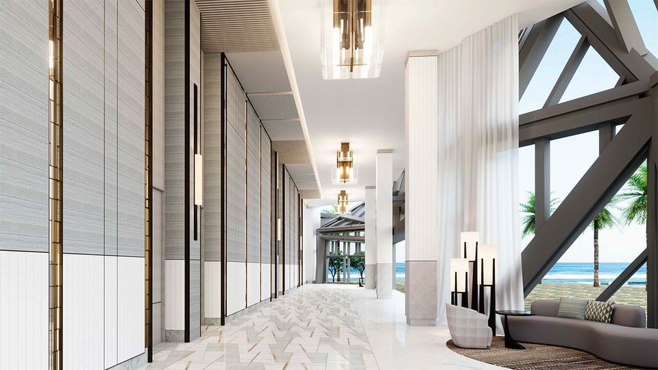The hotel interior is designed to sparkle as much as the building's jewel-like façade.