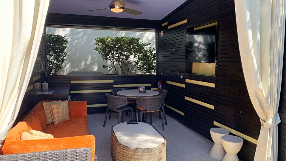 Private cabanas are expensive but for larger groups, removes the hassle of finding seating together.