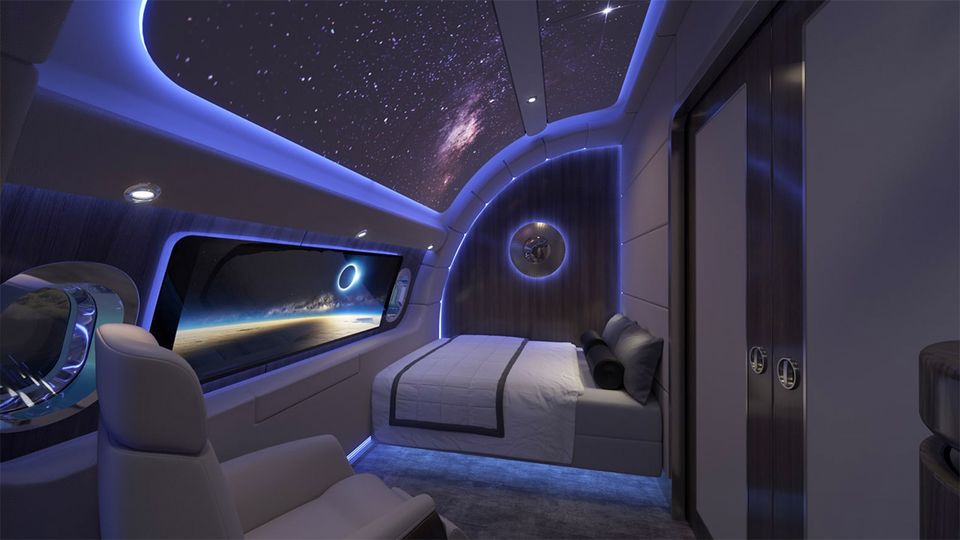 Sleep beneath a starry night sky in one of the lavish guest rooms.