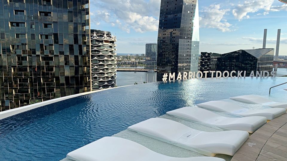 The semi-circular pool is great for relaxation - not so much for swimming laps.