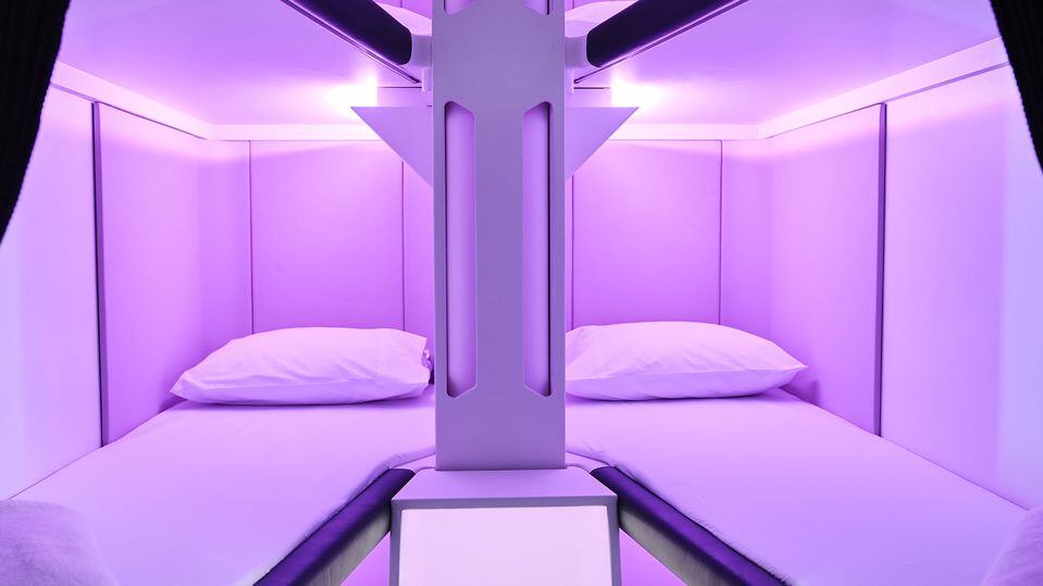 Air New Zealand's Economy Skynest bunk beds.