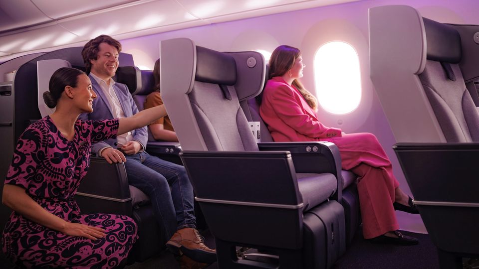 Air New Zealand's latest Boeing 787 premium economy seat.