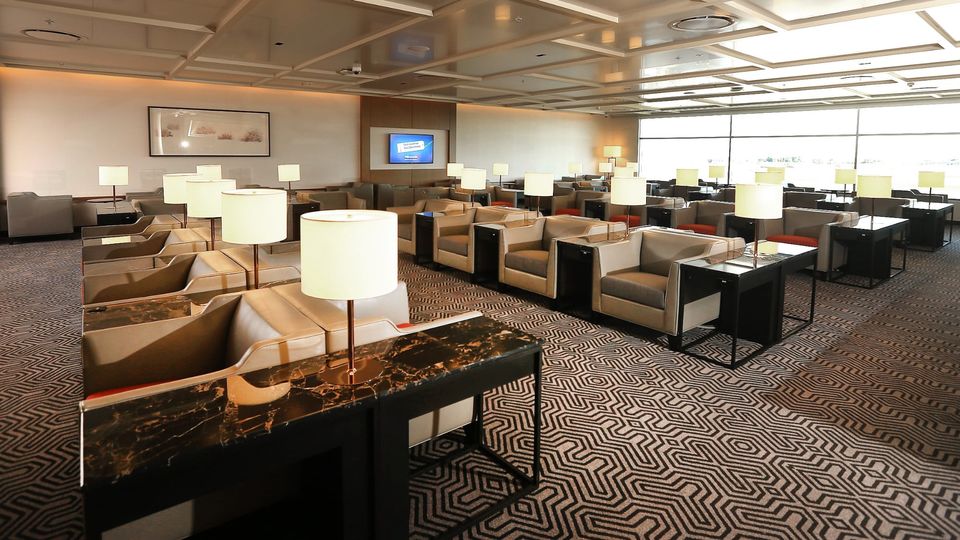 The Singapore Airlines Sydney SilverKris business lounge.
