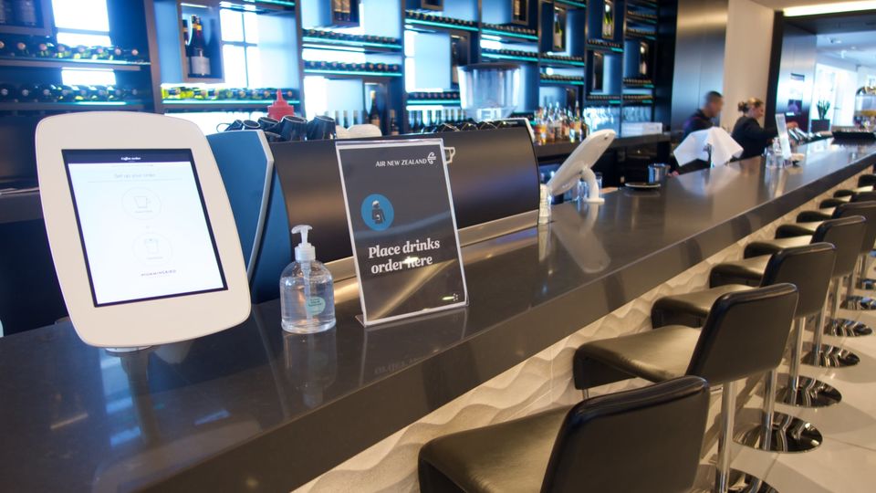 Order up a barista-pulled coffee any way you like it at the Air New Zealand lounge.