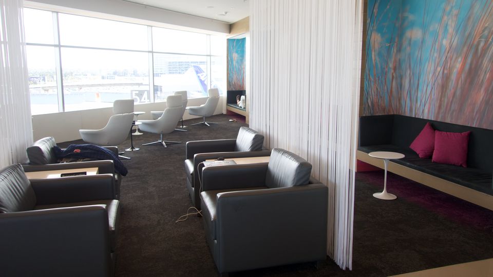 The little-known 'quiet corner' of the Air New Zealand lounge.