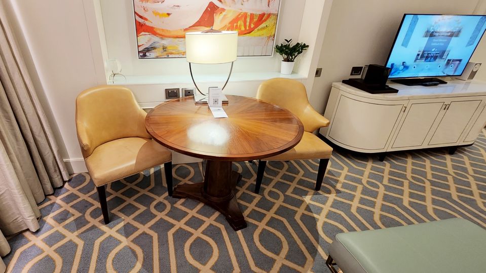 Table for two? Two laptops can easily be set up here if you're needing to clear some emails.