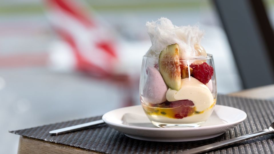 Plenty of time for the iconic Qantas First Lounge pav before you head to Perth...