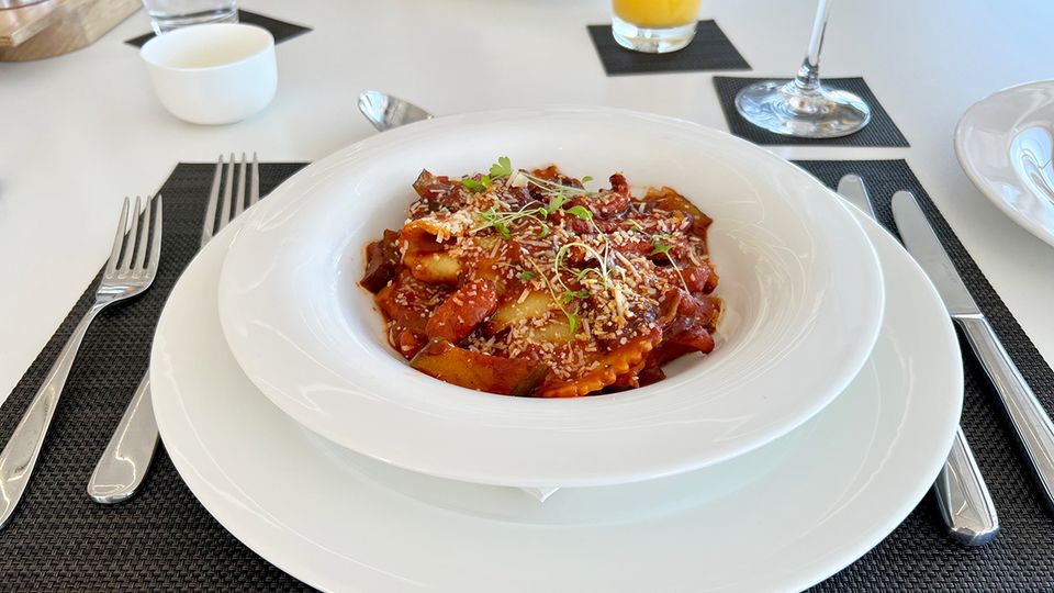 This spicy pasta dish tasted even better than it looked.