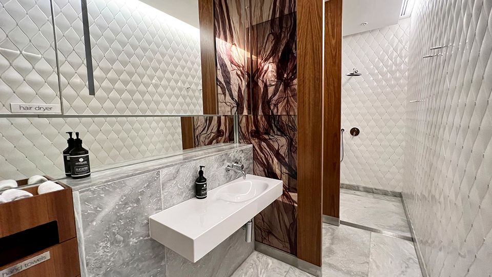 From the tiles to the toiletries, the bathrooms all have a very premium feel.