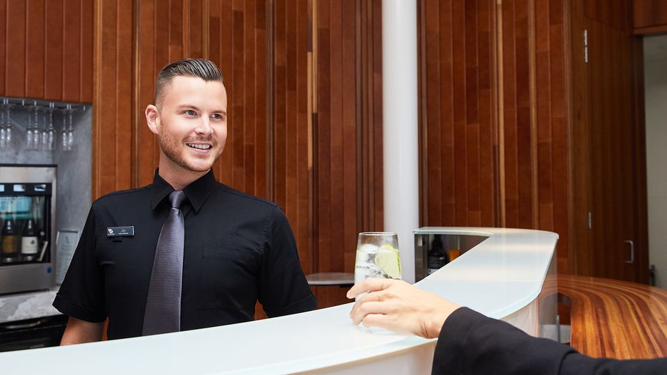 The drinks menu includes a small but premium mix of beers, wines, spirits and soft drinks.
