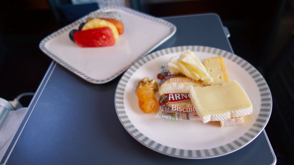 The fruit and cheese plates are more of a light snack than a dessert.
