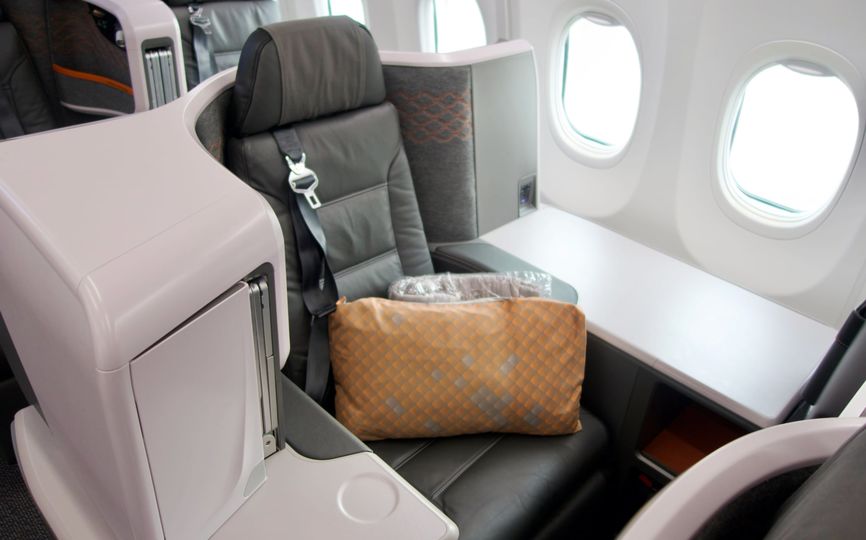 When the solo seat becomes a lie-flat bed, the high walls on either side can become very confining.