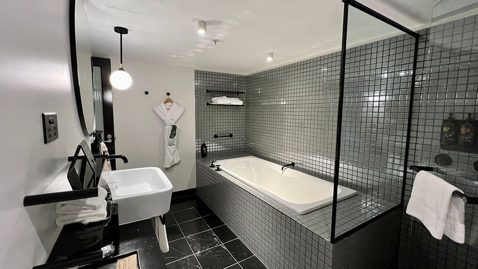 The bathroom ticked all the boxes, with additional items such as shavers available on request.