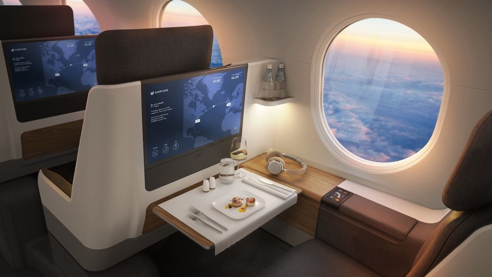 The Overture is all about getting there fast, so lie-flat beds won't be needed.