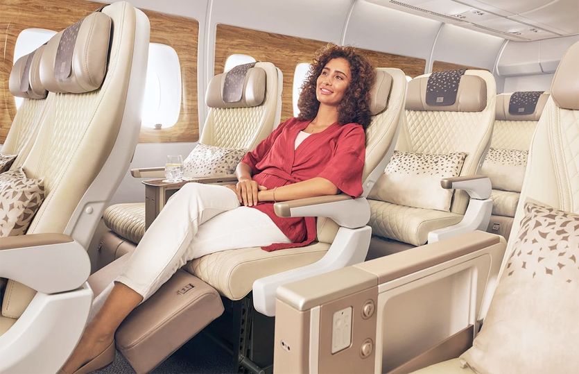 In premium economy, it's all about the comfort – from wider seats to more legroom and a nice deep recline.