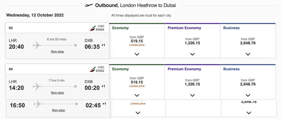 Emirates is pricing premium economy almost exactly halfway between average economy fares and business class.