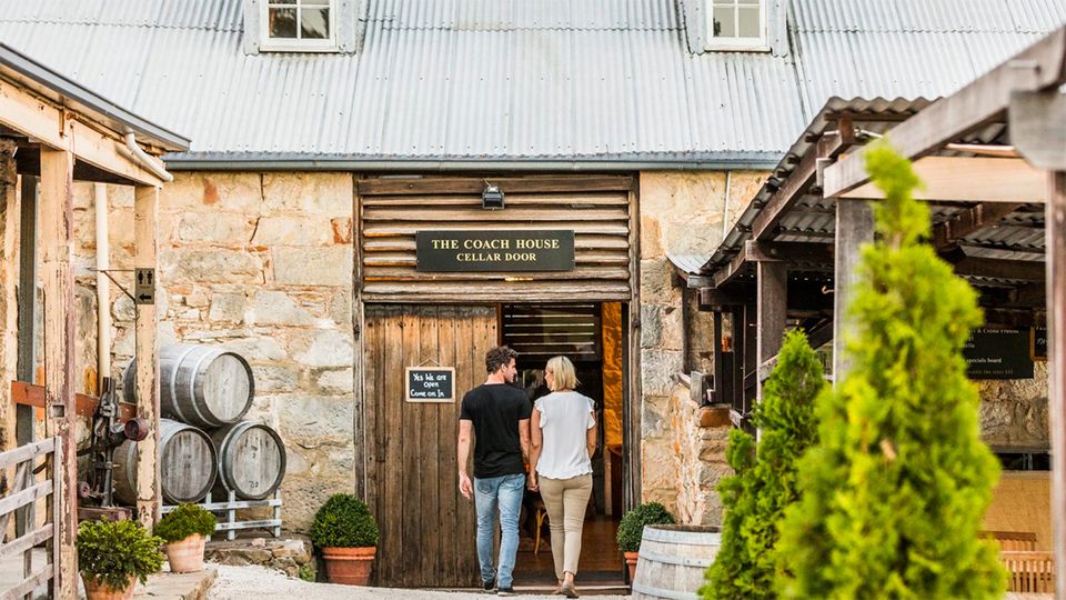 Stroll across the road to sample all the delicious drops at Pooley Wines.