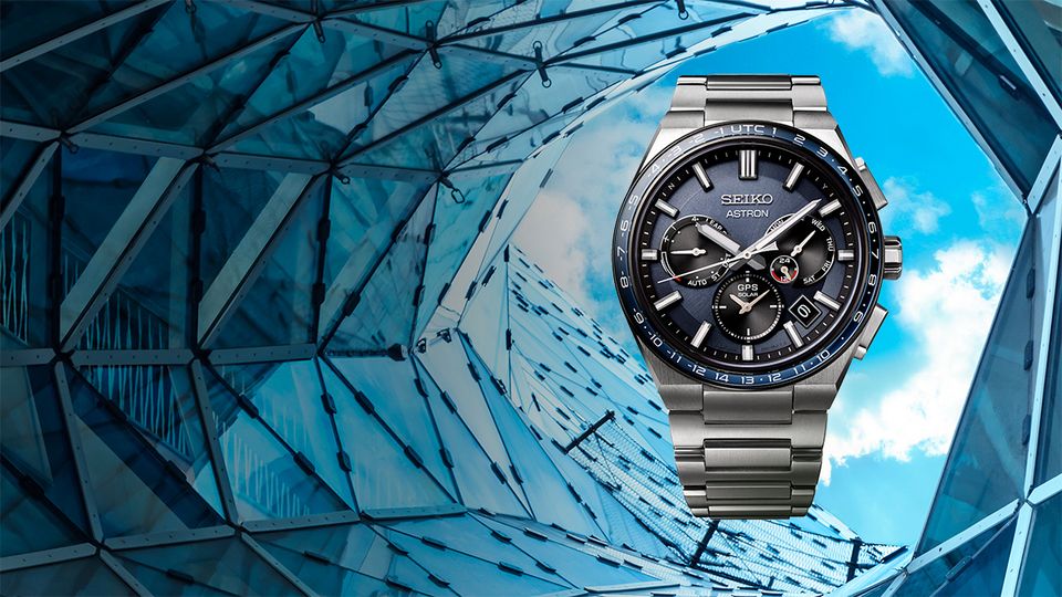 The Seiko Astron is powered by solar, though has a reserve to operate up to six months on a single charge.