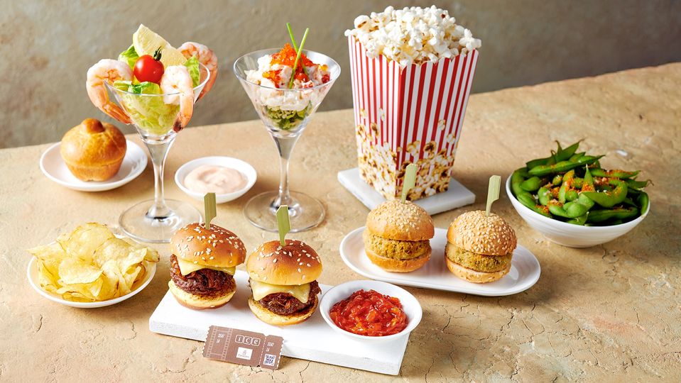 A selection of deluxe snacks will help you settle in for the movie of your choice.