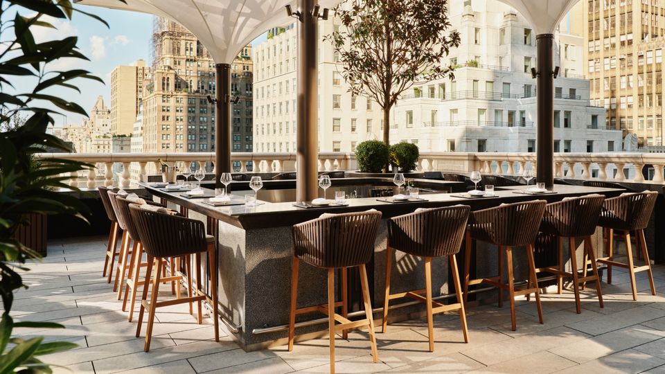 The Garden Terrace bar overlooks the splendour of Manhattan.
