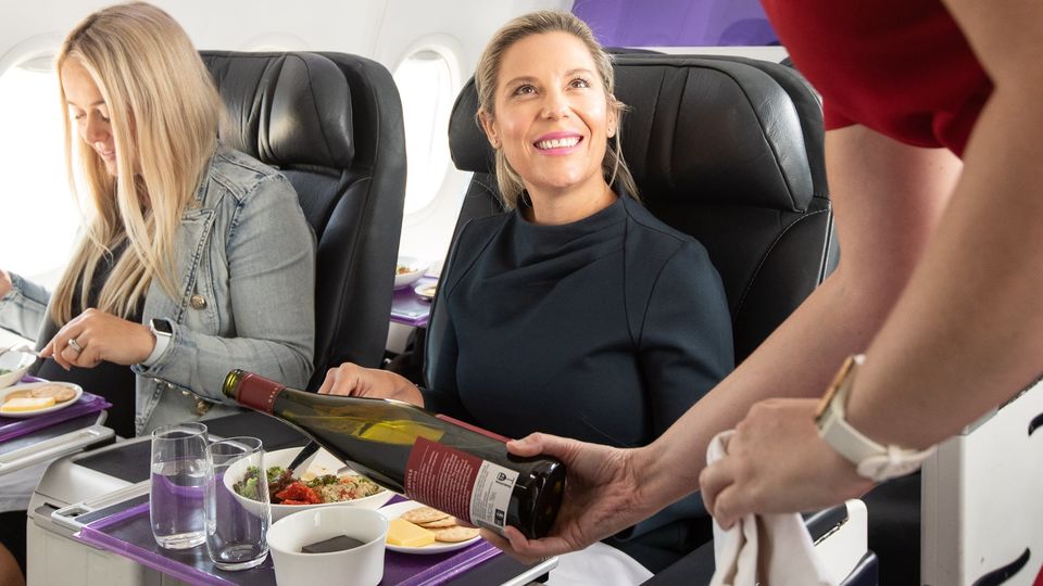 Use your points to enjoy a premium flight in business class.