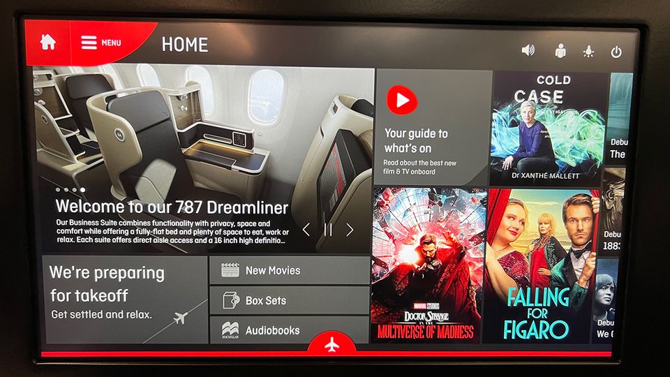 Movies, box sets, audio books and meditation are just handful of the inflight entertainment options.