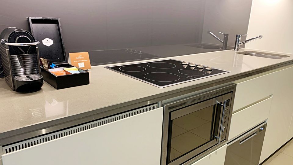 Inside the drawers are a range of appliances for self-contained living.