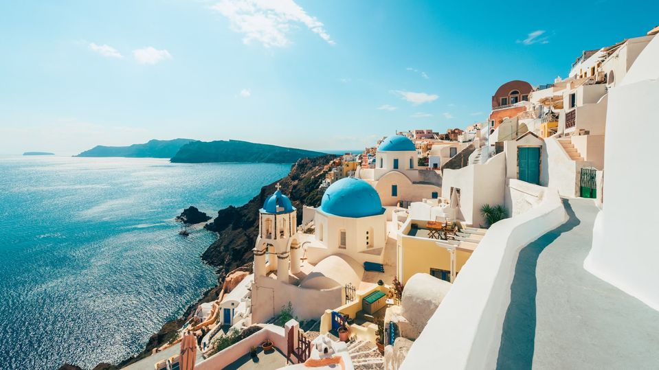 Oia village in Santorini.