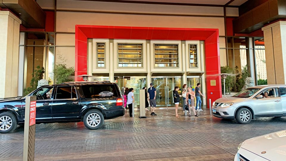 Rideshare cars will drop you off at this door, but pick-up is in another place entirely.
